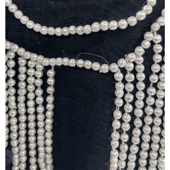 1980s Vintage Chanson D’Amour Sequined Beaded Top Silk Black Floral size Small - Picture 15 of 15